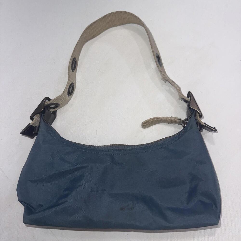 VTG Y2K Gap Baguette Small Nylon Handbag Shoulder Bag Purse Zip Blue 2004‎ READ - Picture 5 of 15